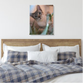 Toile Portrait photo de chat (Insitu(Chambre))