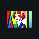 Toile Portrait Pop Art Imprimer<br><div class="desc">Voici notre peinture à l'huile de toile vibrante, avec un portrait pop art coloré d'une femme inspirée du style iconique de l'artiste pop Roy Lichtenstein. Cette peinture saisit l'essence du mouvement pop art avec ses couleurs audacieuses, ses éléments graphiques et son esthétique inspirée de la bande dessinée. Le portrait présente...</div>
