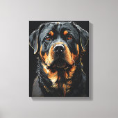 Toile Portrait Rottweiler (Recto)