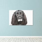 Toile Portrait studio de cocker spaniel (Insitu (Plancher de Bois))