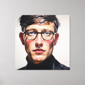 Toile PORTRAIT THE FACEMAN N7 - generativecontent (Recto)