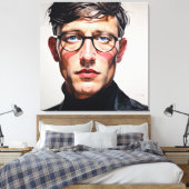 Toile PORTRAIT THE FACEMAN N7 - generativecontent (Insitu(Chambre))