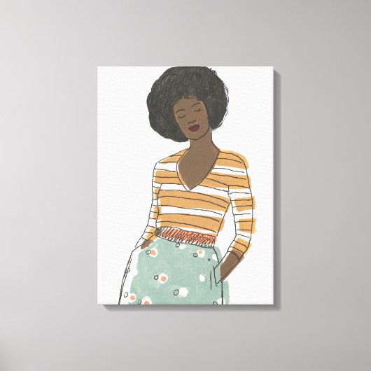 Toile Portrait Vignette de mode (Recto)