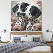 Toile Portraits de races de chiens de fleurs 4 (Insitu(Chambre))
