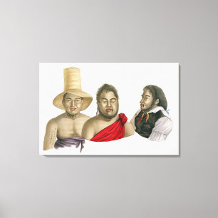 Toile Portraits des chefs des îles de sandwich, de