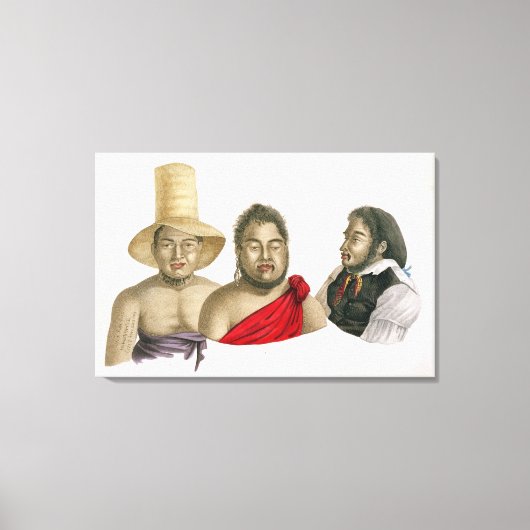 Toile Portraits des chefs des îles Sandwich, de (Recto)