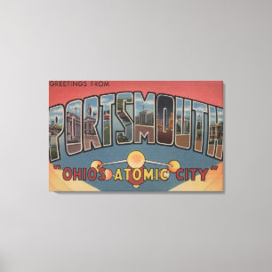 Toile Portsmouth, Ohio - grandes scènes de lettre