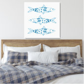 Toile Portugais Lisbonne Sardines Motif Azulejos Blanc (Insitu(Chambre))