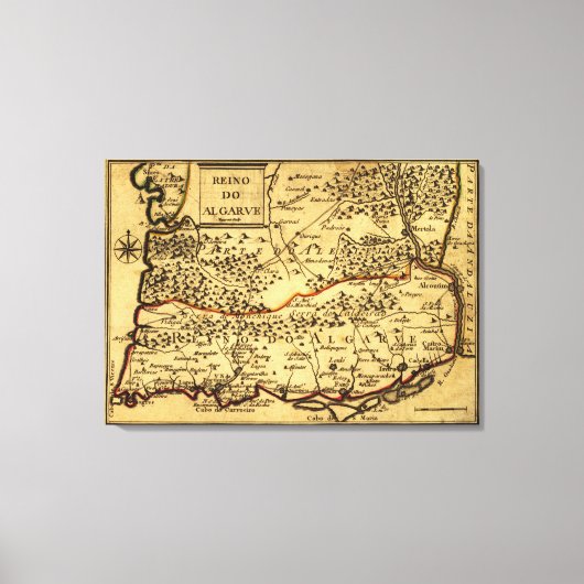 Toile PortugalCarte panoramiquePortugal (Recto)