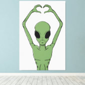 Toile Pose du cœur extraterrestre (Insitu (Plancher de Bois))
