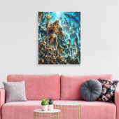 Toile Poséidon – Le Royaume Perdu d'Atlantis (Insitu(Salon))