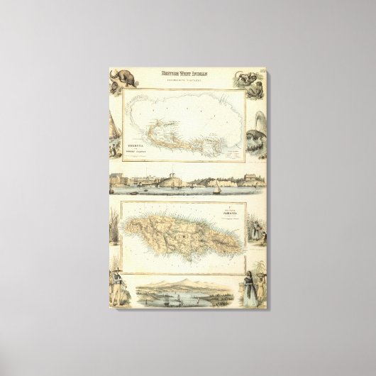 Toile Possessions britanniques d'Indiens de l'Ouest (Recto)