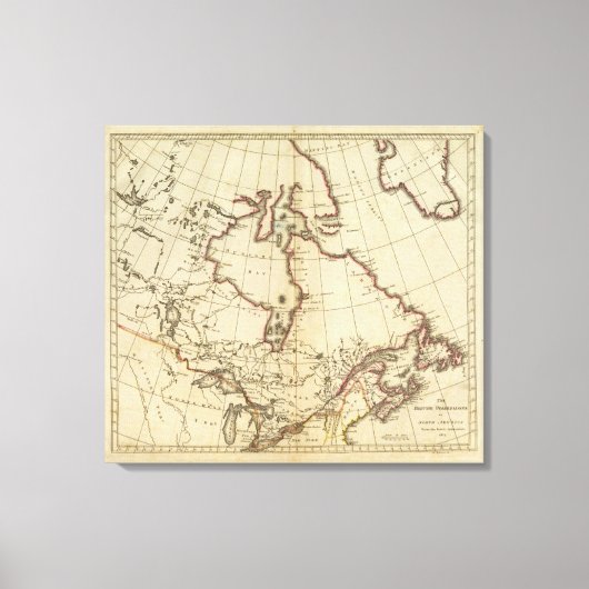 Toile Possessions britanniques en Amérique du Nord (Recto)