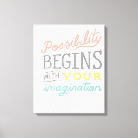 Toile Possibilité Commence Avec Votre Imagination (Recto)