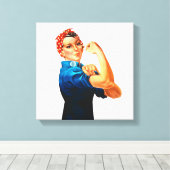 Toile Poster 2ÈME GUERRE MONDIALE Rosie The Riveter (Insitu (Plancher de Bois))