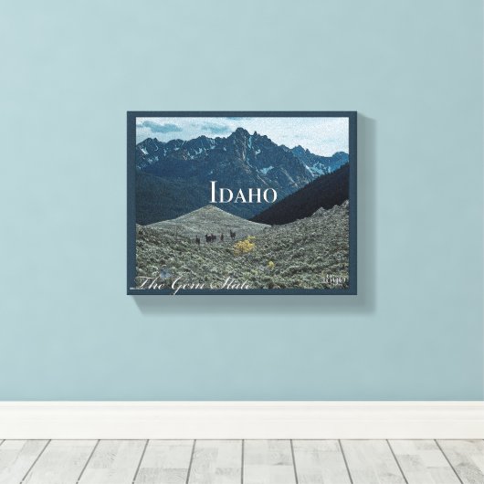 Toile Poster Art Idaho (Insitu (Plancher de Bois))