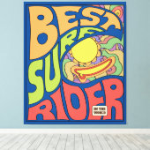 Toile Poster Best Surf Ever (Insitu (Plancher de Bois))