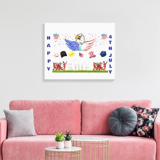 Toile Poster brillant -4 juillet (Insitu(Salon))