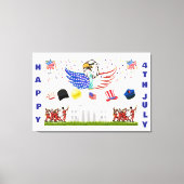 Toile Poster brillant -4 juillet (Recto)