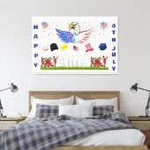 Toile Poster brillant -4 juillet (Insitu(Chambre))
