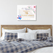 Toile Poster de bienvenue du Mariage floral romantique (Insitu(Chambre))