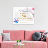 Toile Poster de bienvenue du Mariage floral romantique (Insitu(Salon))