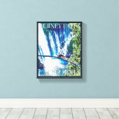 Toile Poster de Burney Falls, CA (Insitu (Plancher de Bois))