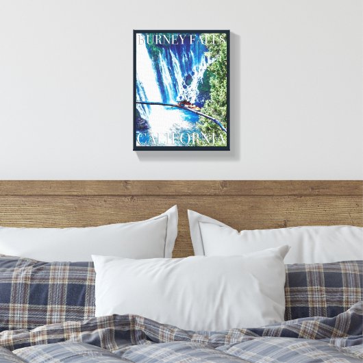 Toile Poster de Burney Falls, CA (Insitu(Chambre))