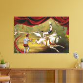 Toile Poster De Cirque Montrant Acrobat En Cours De Cour (Insitu(Salon))