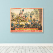 Toile Poster de cirque vintage montrant Parade Float (Insitu (Plancher de Bois))