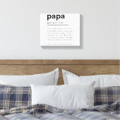 Toile Poster de définition Papa, Cadeau pour papa, Fête  (Insitu(Chambre))