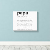 Toile Poster de définition Papa, Cadeau pour papa, Fête  (Insitu (Plancher de Bois))
