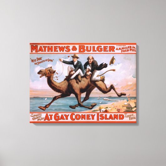 Toile Poster de la comédie musicale "At gay Coney Island (Recto)