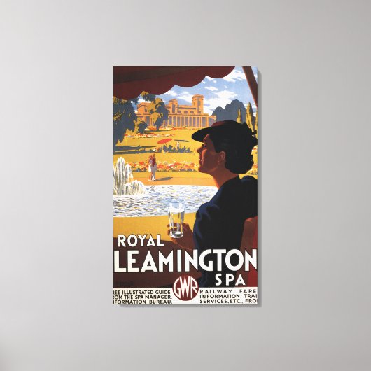 Toile Poster de la Spa royale, Femme Poster du rail d'ea (Recto)