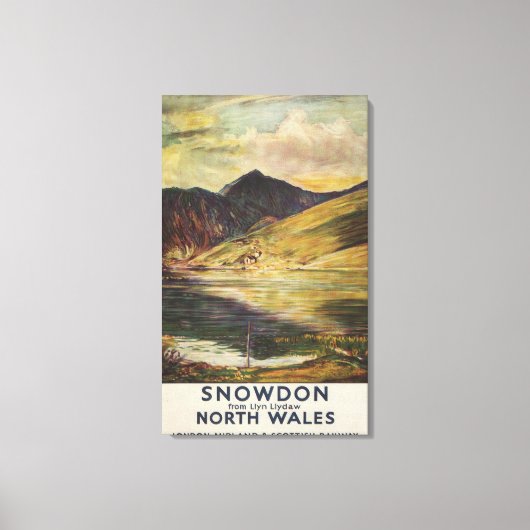 Toile Poster de la vue de la montagne de Snowdon (Recto)