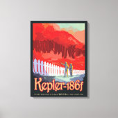 Toile Poster De L'Espace Rétro De Kepler-186f. (Recto)