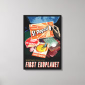 Toile Poster de l'espace rétro - Exoplanet Discovery 51 (Recto)