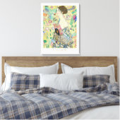 Toile Poster de l'exposition Gustav Klimt Lady with Fan  (Insitu(Chambre))