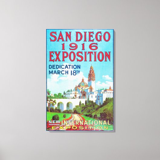 Toile Poster de l'exposition internationale de San Diego (Recto)