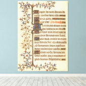 Toile Poster de manuscrit éclairé (Insitu (Plancher de Bois))