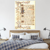 Toile Poster de manuscrit éclairé (Insitu(Chambre))
