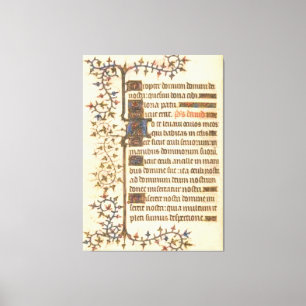 Toile Poster de manuscrit éclairé