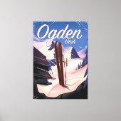 Toile Poster de ogden, Utah Ski (Recto)