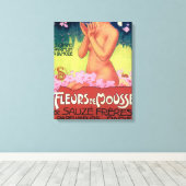 Toile Poster de parfum Fleurs de Mousse (Insitu (Plancher de Bois))