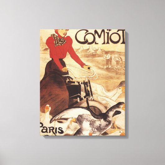 Toile Poster de promotion Comiot Motocycles femme et oie (Recto)