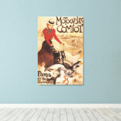 Toile Poster de promotion Comiot Motocycles femme et oie (Insitu (Plancher de Bois))
