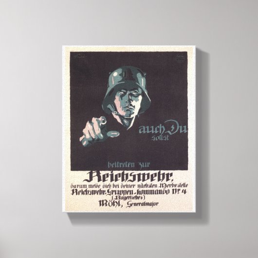 Toile Poster de propagande de l'Armée Reich (Recto)