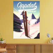 Toile Poster de ski d'Oppdal Norway. (Insitu(Salon))