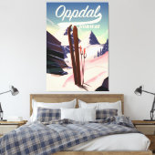 Toile Poster de ski d'Oppdal Norway. (Insitu(Chambre))