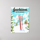 Toile poster de ski Jackson Wyoming (Recto)